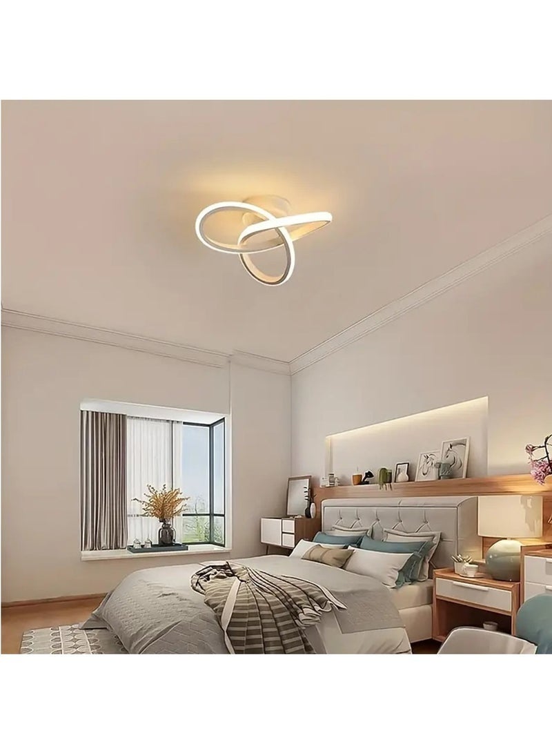 YelaJoy Modern LED Ceiling Light, 22W Spiral Design Ceiling Lighting Fixtures, 6000K Cool White Light Ceiling Lamps for Corridor, Aisle, Balcony, Bedrooms, Kitchen, Office (White) - Image 3